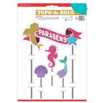Topo De Bolo Topper Para Bolo Infantil Topo de Bolo Sereia