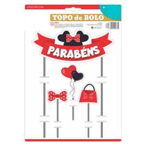 Topo De Bolo Topper Para Bolo Infantil Topo para Bolo Minnie