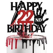 Topo de Bolo We Can Bearly Wait Feliz 22º Aniversário com Glitter Topo de Bolo We Can Bearly Wait Feliz 22º Aniversário com Glitter