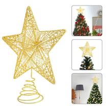 Topo Estrela Enfeite Decoração Natal Grande Dourada 25cm - Cromus