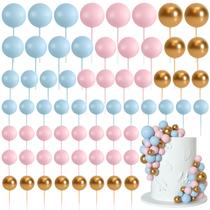 Topo para bolo Bouiexye com bolinhas de espuma multicoloridas, 75 peças Topo para bolo Bouiexye com bolinhas de espuma multicoloridas, 75 peças