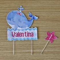 Topo para Bolo Fundo do Mar - Tema Menino e Menina