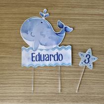 Topo para Bolo Fundo do Mar - Tema Menino e Menina