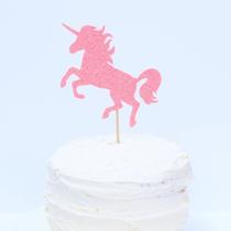 Topo para bolo unicornio glitter