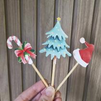 Topo para Docinhos de Natal - Kit com 12 Unidades