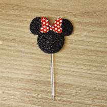 Topo para Docinhos - Minnie com Brilho - 6 Unidades Topo para Docinhos - Minnie com Brilho - 6 Unidades