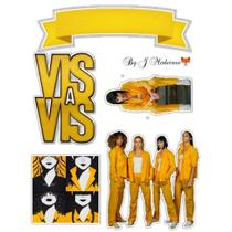 Topo topper bolo topo vis a vis pronto para usar com palitinhos