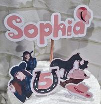 Topo Topper de Bolo da Ana Castela Decoração Confeitaria Festa