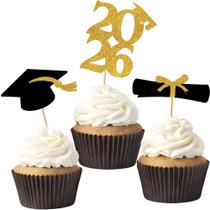 Topos para Cupcake de Formatura OHOME 2026, Kit com 36 Peças