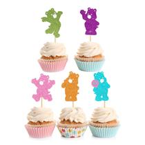 Topos para Cupcake ZpiLkes 25 Peças Ursinhos com Brilho Coloridos