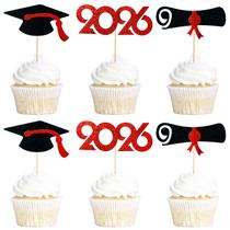 Topos para Cupcakes de Formatura VINCREY 48 Peças Turma de 2026 Topos para Cupcakes de Formatura VINCREY 48 Peças Turma de 2026