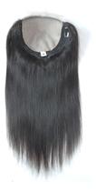 Topper Cabelo Humano Natural Liso 40cm Castanho Escuro