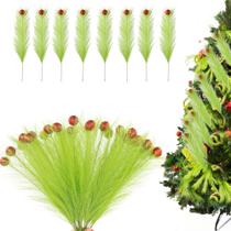 Topper de árvore de Natal Acfruits, 30 unidades de 43 cm, capim-dos-pampas