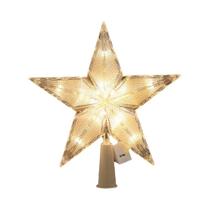 Topper De Árvore De Natal Brilhante De 15cm Com Glitter Estrela Brilhante Decoração De Natal