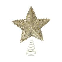 Topper De Árvore De Natal Estrela Vermelha Com Glitter 25CM Decoração De Natal Ornamentos Para Casa