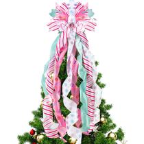 Topper de árvore de Natal FineCheer Pastel Bow 114x30cm