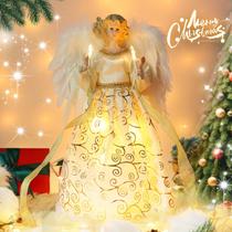 Topper de árvore de Natal HOHOTIME Angel 30cm com luz LED