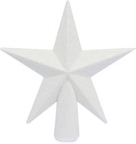 Topper de árvore de Natal YYCRAFT Glitter Star 11cm branco