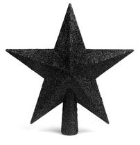 Topper de árvore de Natal YYCRAFT Glitter Star 25 cm preto
