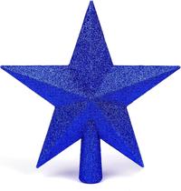 Topper de árvore de Natal YYCRAFT Glitter Star 25cm Royal