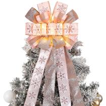 Topper de árvore de Natal Zeyune 30 x 113 cm com luzes LED rosa