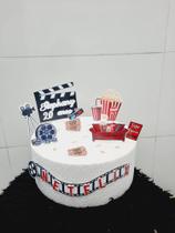 Topper de Bolo Festa Maratona de Séries e Filmes Tema Streaming Topper de Bolo Festa Maratona de Séries e Filmes Tema Streaming