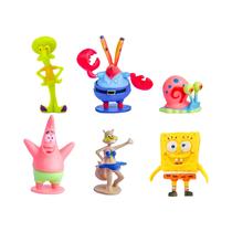 Topper De Bolo Kawaii Do SpongeBob E Patrick, 6 Peças, Acessórios De Decoração Para Festa De