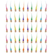 Topper de bolo Mini Troll Dolls 50 unidades vintage de cabelos compridos