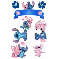 Topper De Bolo Stitch Personalizado Topper De Bolo Stitch Personalizado
