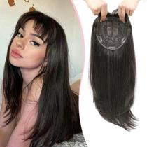 Topper de cabelo Megito Long 45 cm para mulheres com cabelos finos, castanho escuro Topper de cabelo Megito Long 45 cm para mulheres com cabelos finos, castanho escuro