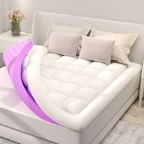 Topper de colchão BDEUS Dual Layer Memory Foam King Size 5 polegadas