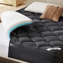 Topper de colchão Bedlore Queen 10 cm Gel Memory Foam Cinza