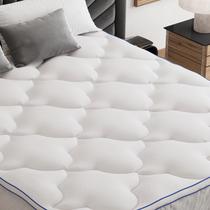 Topper de colchão Belffin Queen Size com bolso profundo de 20-53 cm branco Topper de colchão Belffin Queen Size com bolso profundo de 20-53 cm branco