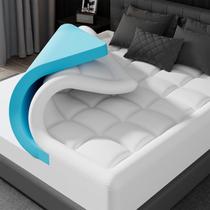 Topper de colchão ELEMUSE King Size, camada dupla, espuma viscoelástica de 7,62 cm Topper de colchão ELEMUSE King Size, camada dupla, espuma viscoelástica de 7,62 cm