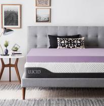 Topper de colchão LUCID Memory Foam de 10 cm com infusão de lavanda King