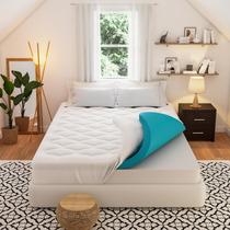 Topper de colchão OhGeni Cooling 10 cm de camada dupla completa