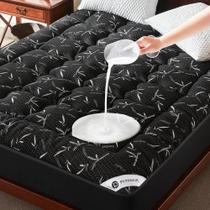 Topper de colchão Primesoft King Size impermeável preto