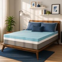 Topper de colchão Sure2Sleep Gel Swirl Memory Foam 7,62 cm de altura Topper de colchão Sure2Sleep Gel Swirl Memory Foam 7,62 cm de altura