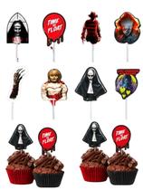 Topper Halloween C/ Palito 8un Enfeite Doces Festa Temática