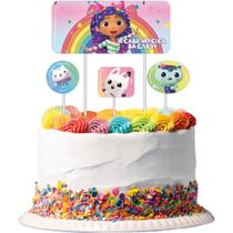 Topper Para Bolo A Casa Mágica Da Gabby 4 Un - Festcolor