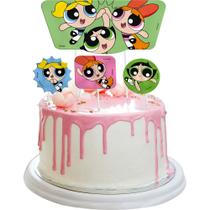 Topper para Bolo Festa As Meninas Super Poderosas - 04 unidades - Festcolor Topper para Bolo Festa As Meninas Super Poderosas - 04 unidades - Festcolor