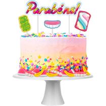 Topper Para Bolo Festa Fini - 04 unidades - Festcolor - Rizzo Festas