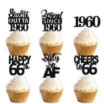 Topper para Cupcake LETLIMIT Glitter Preto 30 unidades 5 cm Topper para Cupcake LETLIMIT Glitter Preto 30 unidades 5 cm