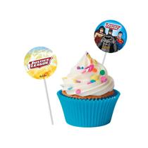 Topper Para Docinhos Festa Liga da Justiça - 8 unidades - Festcolor - Festas