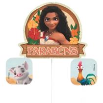 Topper Topo Bolo Moana Enfeite Festa Decoração Aniversario