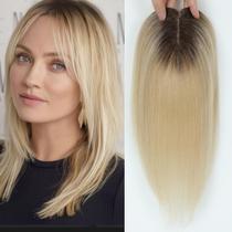 Toppers de cabelo Aimeolyn para mulheres, cabelo humano real de 35 cm Toppers de cabelo Aimeolyn para mulheres, cabelo humano real de 35 cm