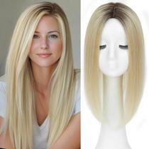 Toppers de cabelo Aimeolyn para mulheres, cabelo humano real de 40 cm Toppers de cabelo Aimeolyn para mulheres, cabelo humano real de 40 cm