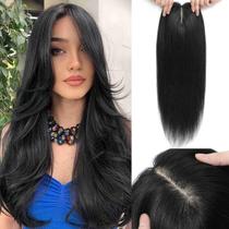 Toppers de cabelo Aimeolyn Real Human Hair 20cm sem franja 20x20cm Toppers de cabelo Aimeolyn Real Human Hair 20cm sem franja 20x20cm