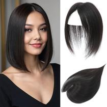 Toppers de cabelo BUTYWAY Real Human Hair para mulheres 25 cm pretos Toppers de cabelo BUTYWAY Real Human Hair para mulheres 25 cm pretos