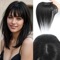 Toppers de cabelo ELEVAVE 360 3D Cover Wispy Bangs Real Human Hair Toppers de cabelo ELEVAVE 360 3D Cover Wispy Bangs Real Human Hair